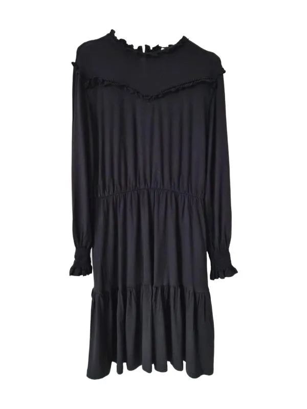 Rochie casual EDC EU 38 | Negru, Mini, Mânecă lungă, Vâscoză