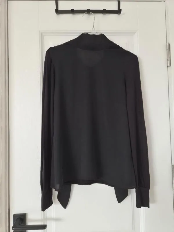 Bluză Hallhuber XS | Negru, Normal, Mânecă lungă, Vâscoză - Image 3