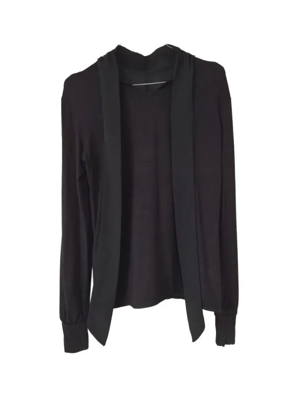 Bluză Hallhuber XS | Negru, Normal, Mânecă lungă, Vâscoză