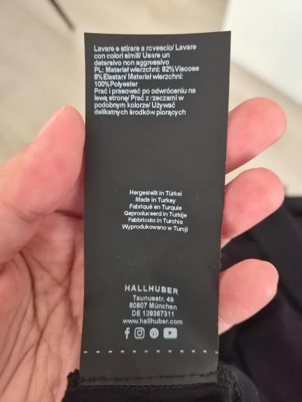 Bluză Hallhuber XS | Negru, Normal, Mânecă lungă, Vâscoză - Image 8