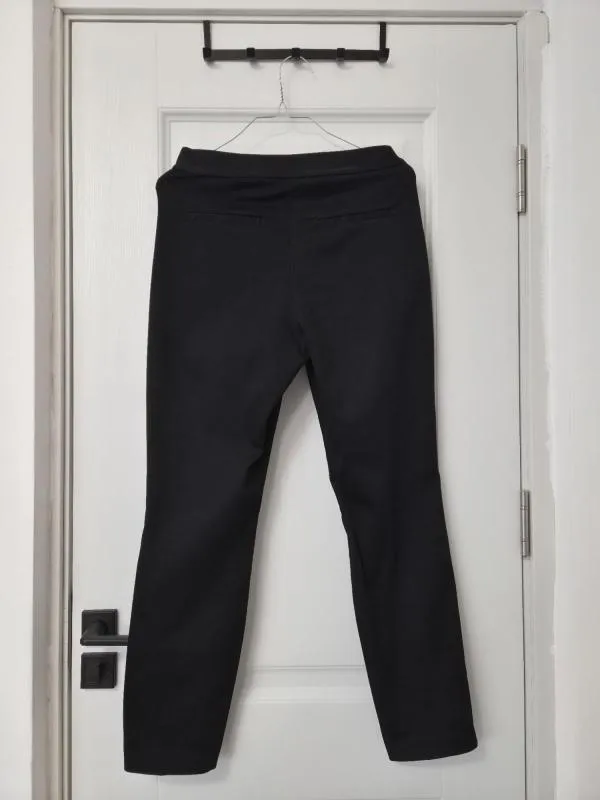 Pantaloni H&M EU 38 | Negru, Lungi, Talie medie, Tapered (Conici) fit, Bumbac - Image 3
