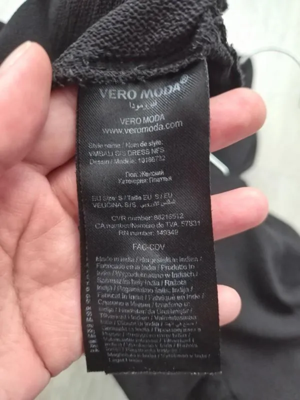 Rochie casual Vero Moda S | Negru, Mini, Mânecă scurtă, Poliester - Image 6