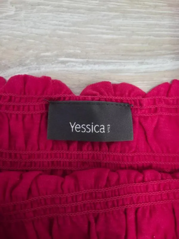 Tricou Yessica S | Fuchsia, Normal, Cu umerii goi, Bumbac - Image 4