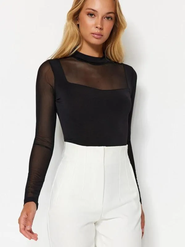 Body Trendyol EU 40 | Negru, Normal, Mânecă lungă, Poliester - Image 2