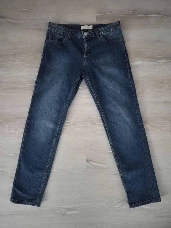 Blugi Tom Tailor UK 28 | Albastru, Lungi, Talie medie, Slim fit, Bumbac - Image 2