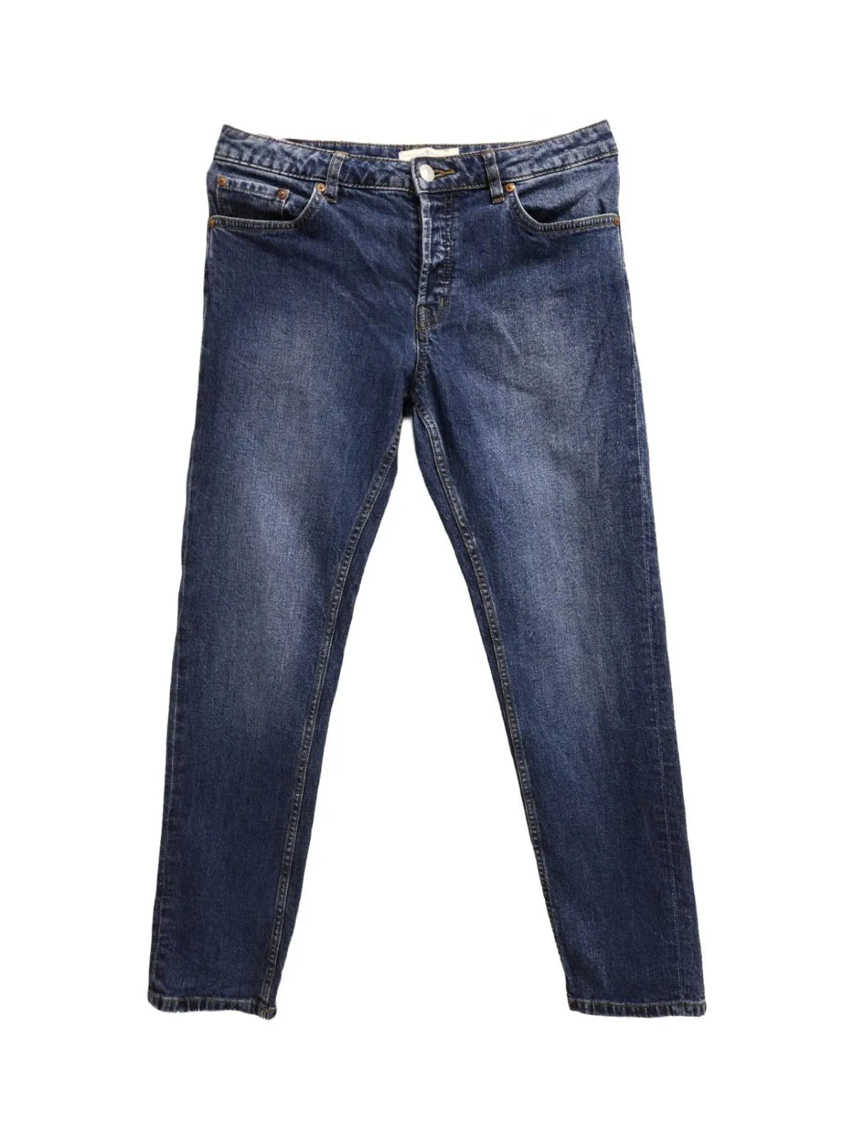 Blugi Tom Tailor UK 28 | Albastru, Lungi, Talie medie, Slim fit, Bumbac