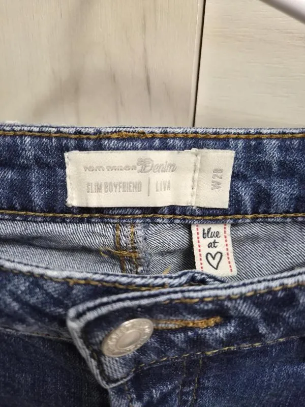Blugi Tom Tailor UK 28 | Albastru, Lungi, Talie medie, Slim fit, Bumbac - Image 4