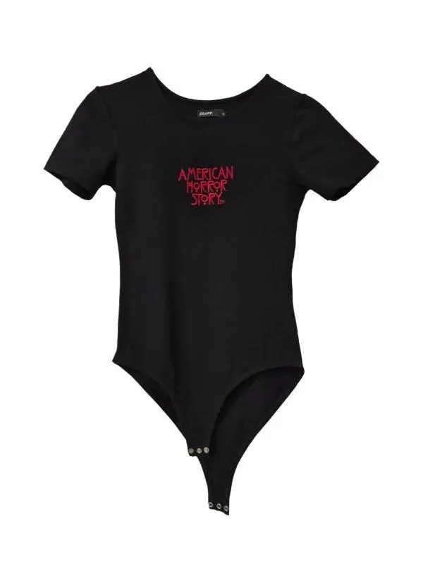 Body CROPP XS | Negru, Normal, Mânecă scurtă, Bumbac