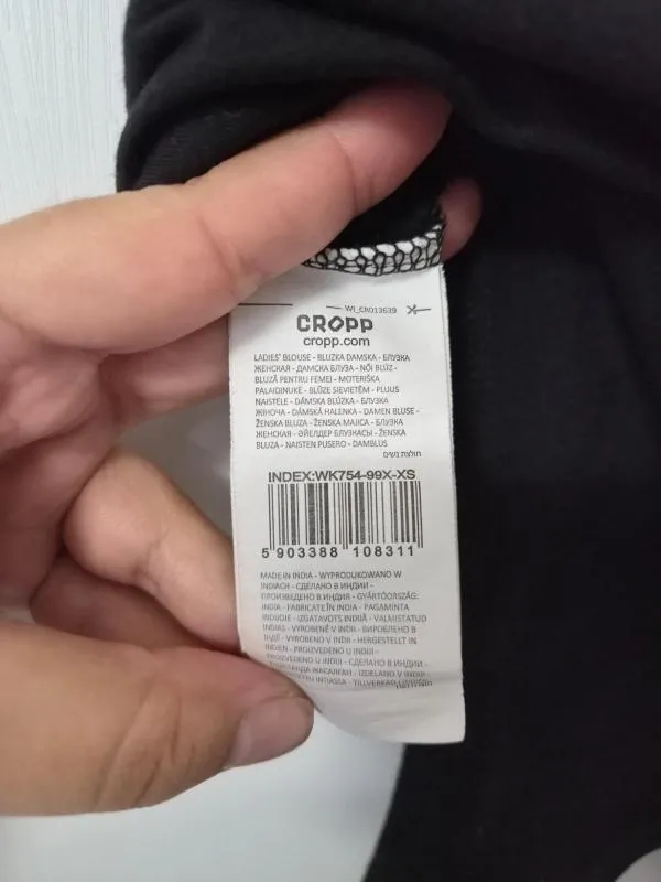 Body CROPP XS | Negru, Normal, Mânecă scurtă, Bumbac - Image 5