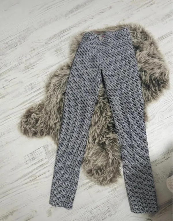 Pantaloni Novena S | Bleumarin, Lungi, Talie înaltă, Straight (Drepți) fit
