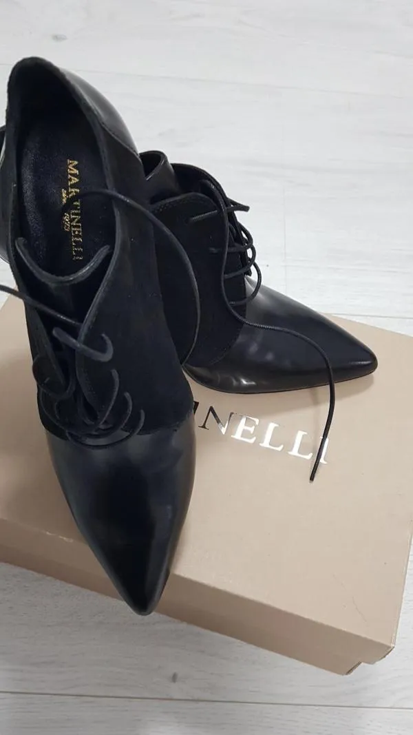 Ghete MARTINELLI EU 39 | Negru, Piele întoarsă  Suede