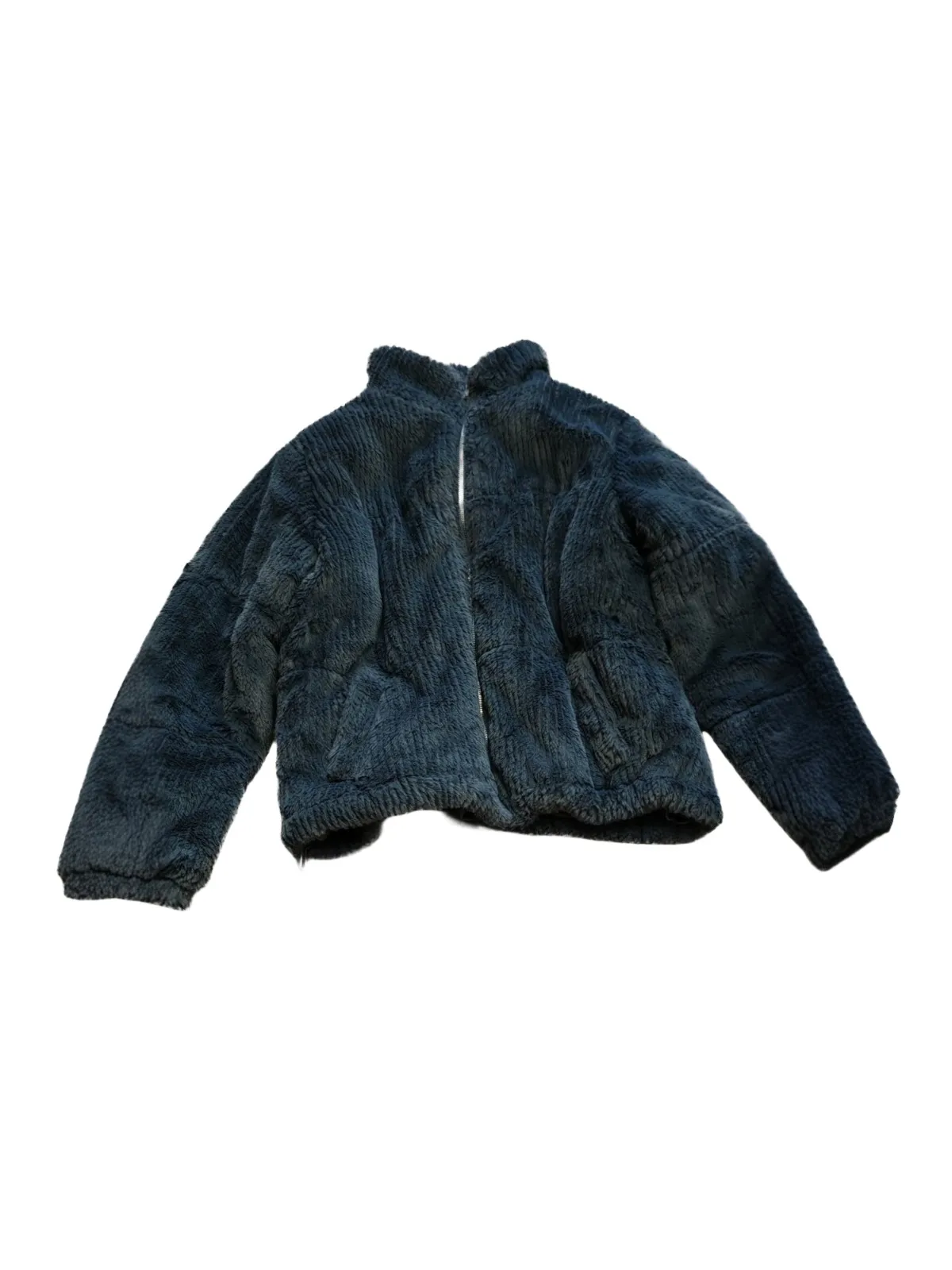 Geacă de iarnă New Look EU 38 | Albastru, Fără glugă, Petite, Abstract & Color Block, Reiat, Poliester