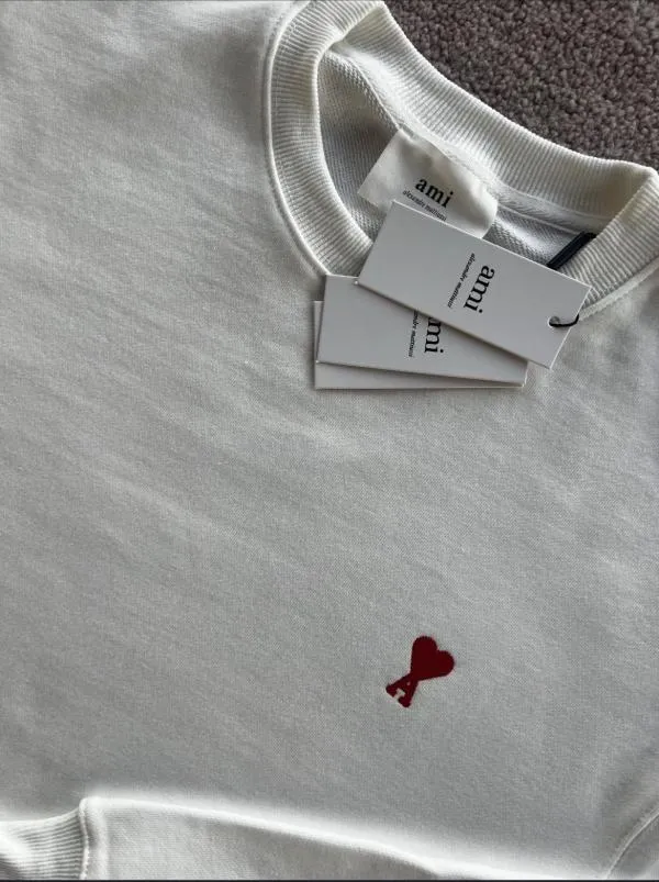 Pulover la baza gâtului Ami L | Alb - Image 4