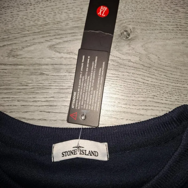 Pulover la baza gâtului Stone Island XL | Bleumarin, Bumbac - Image 8