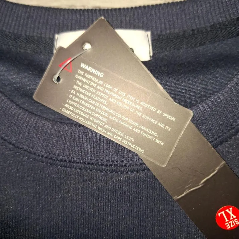 Pulover la baza gâtului Stone Island XL | Bleumarin, Bumbac - Image 9