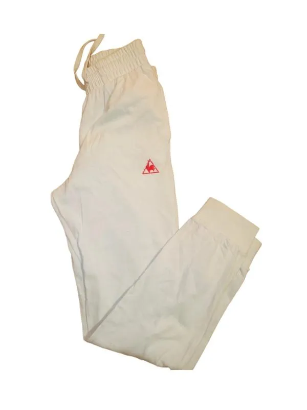 Pantaloni sport Le Coq Sportif M | Alb, Logo, Bumbac