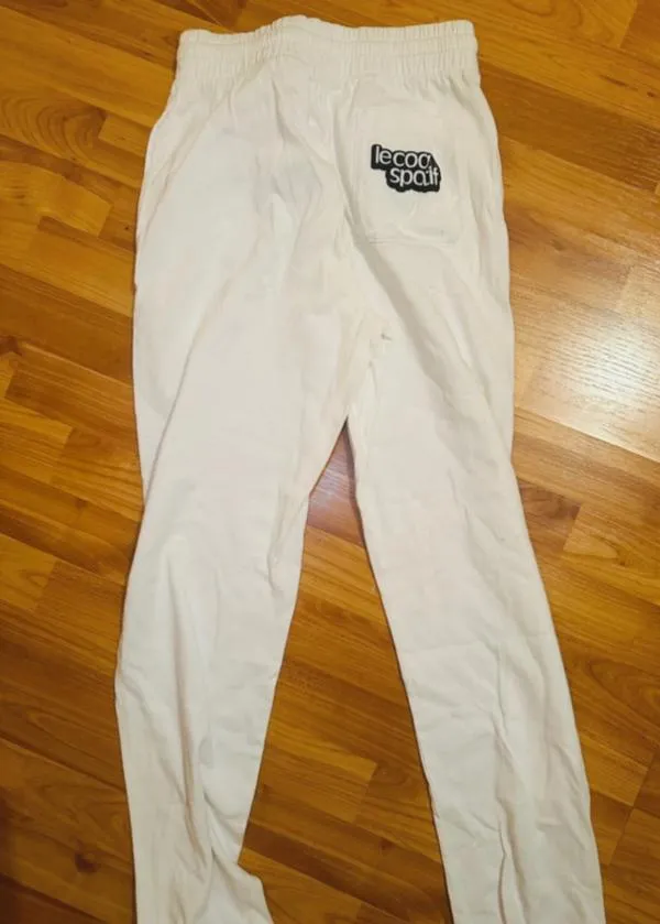Pantaloni sport Le Coq Sportif M | Alb, Logo, Bumbac - Image 3