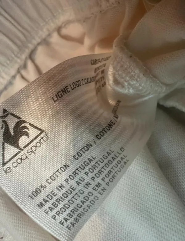 Pantaloni sport Le Coq Sportif M | Alb, Logo, Bumbac - Image 5