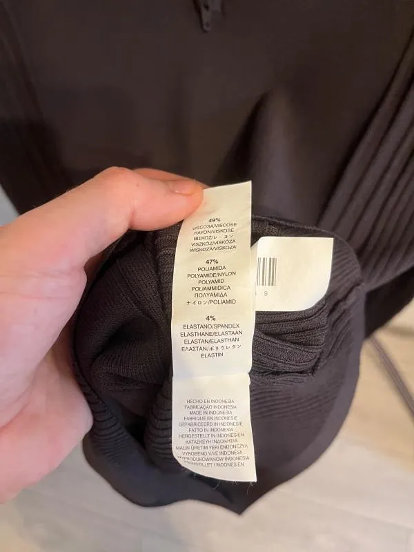 Bluză Zara L | Negru, Mânecă lungă, Raion - Image 6