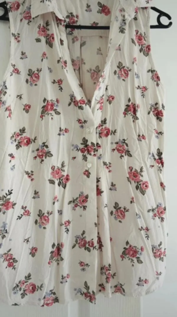 Cămașă C&A M | Alb, Normal, Fără mâneci, Floral & Tropical - Image 3