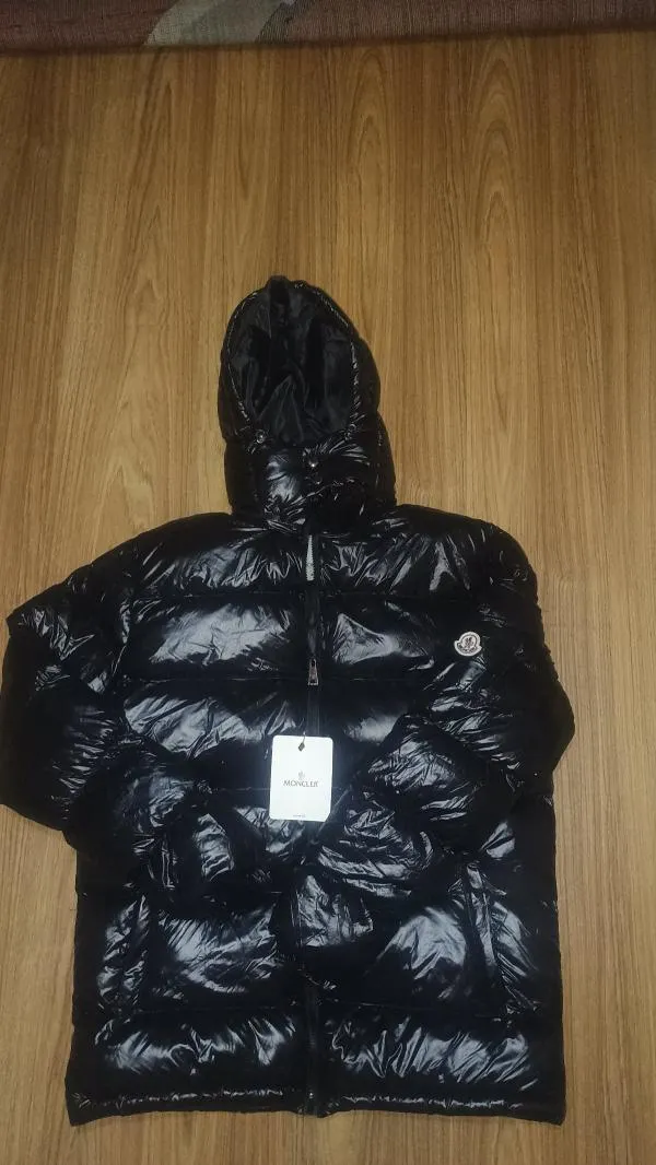 Geacă de iarnă Moncler EU 44 | Negru, Cu glugă, Animal print - Image 2
