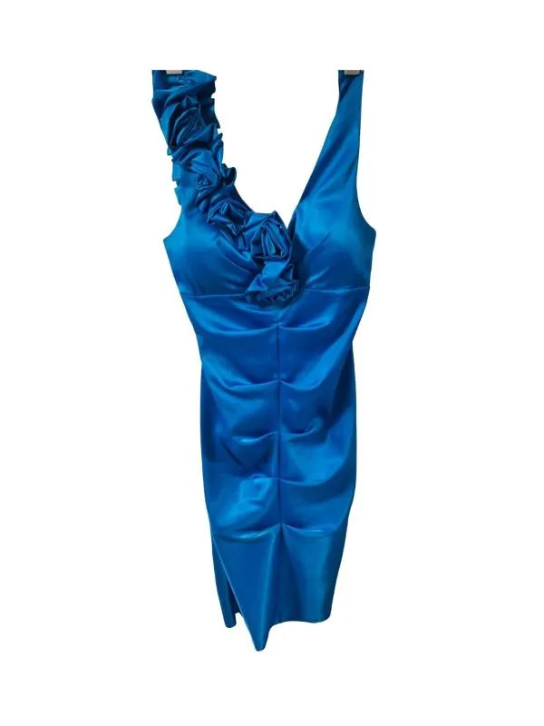 Rochie de ocazie DONNA EU 40 | Albastru, Mini, Fără mâneci