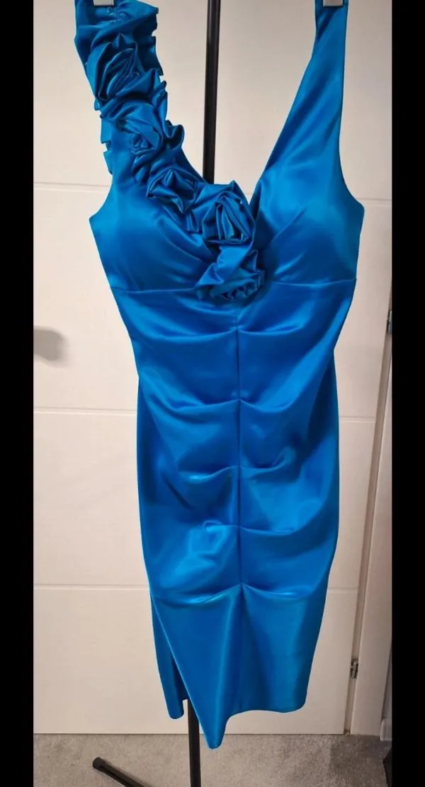Rochie de ocazie DONNA EU 40 | Albastru, Mini, Fără mâneci - Image 2