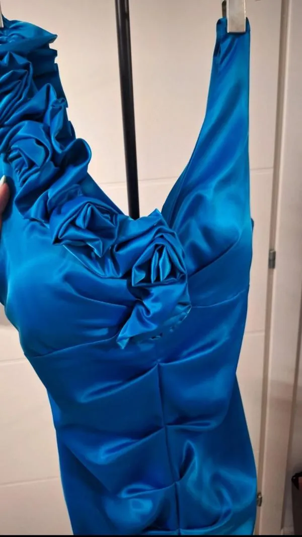Rochie de ocazie DONNA EU 40 | Albastru, Mini, Fără mâneci - Image 4