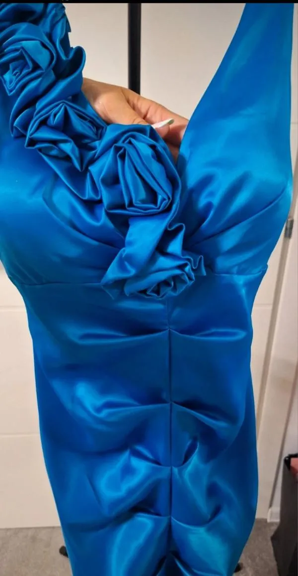 Rochie de ocazie DONNA EU 40 | Albastru, Mini, Fără mâneci - Image 5