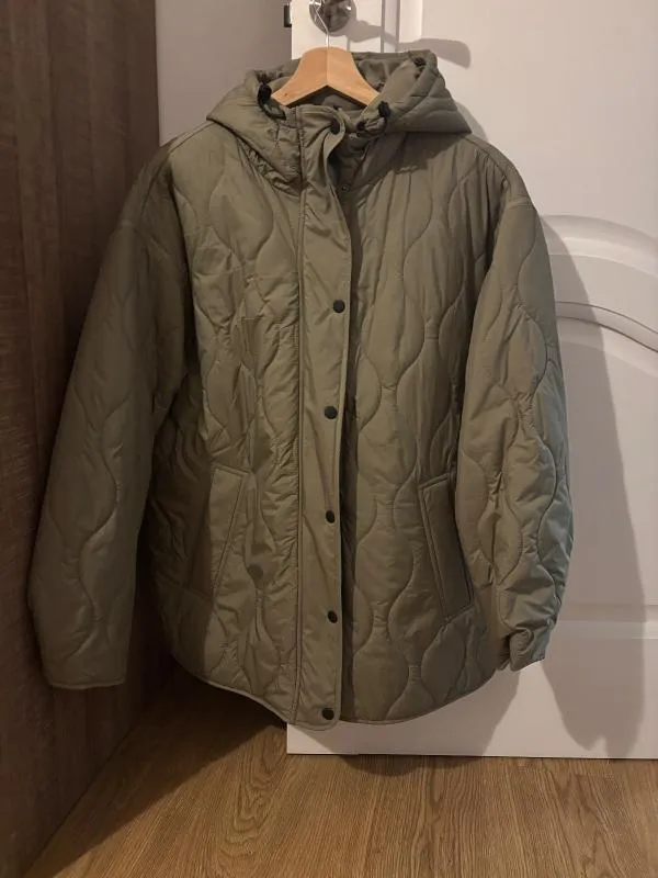 Geacă parka Zara EU 36 | Khaki, Cu glugă - Image 2