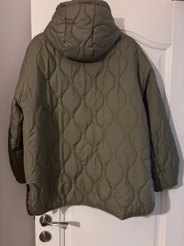 Geacă parka Zara EU 36 | Khaki, Cu glugă - Image 3