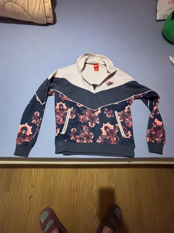 Bluză sport Nike S | Albastru, Floral & Tropical - Image 2
