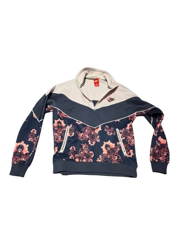 Bluză sport Nike S | Albastru, Floral & Tropical