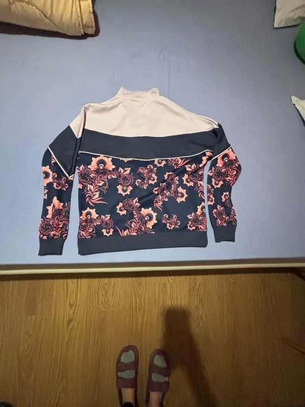 Bluză sport Nike S | Albastru, Floral & Tropical - Image 3