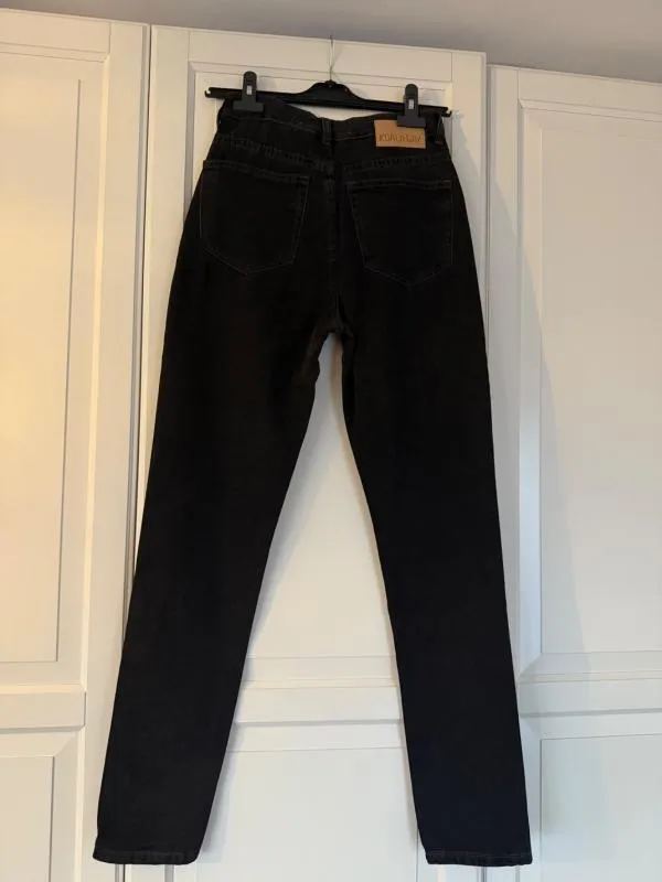 Pantaloni Koala Bay S | Negru, Lungi, Talie înaltă, Slim fit, Bumbac - Image 3