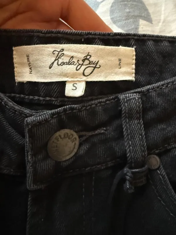 Pantaloni Koala Bay S | Negru, Lungi, Talie înaltă, Slim fit, Bumbac - Image 4