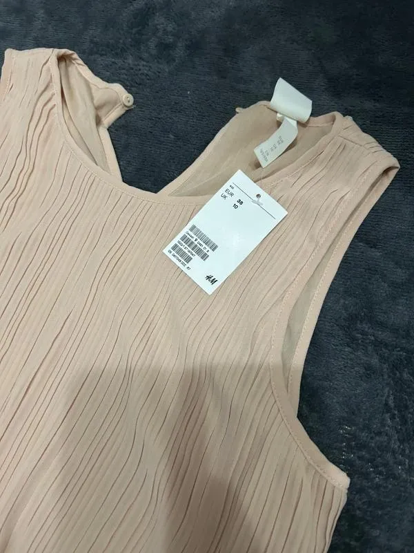 Rochie de vară H&M EU 38 | Bej, Maxi, Fără mâneci - Image 4