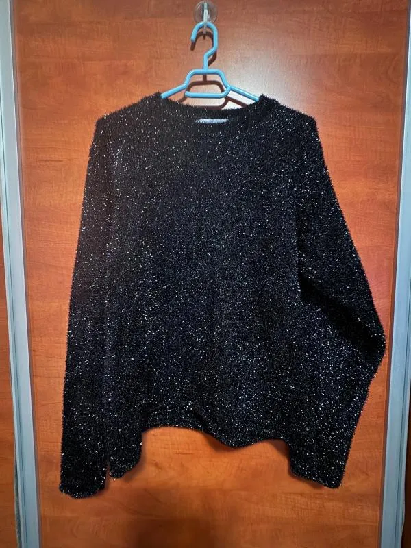Pulover la baza gâtului Zara EU 42 | Negru, Normal, Regular fit, Poliester - Image 4
