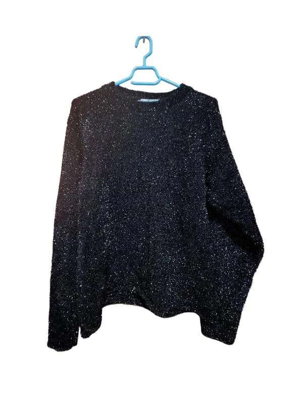 Pulover la baza gâtului Zara EU 42 | Negru, Normal, Regular fit, Poliester