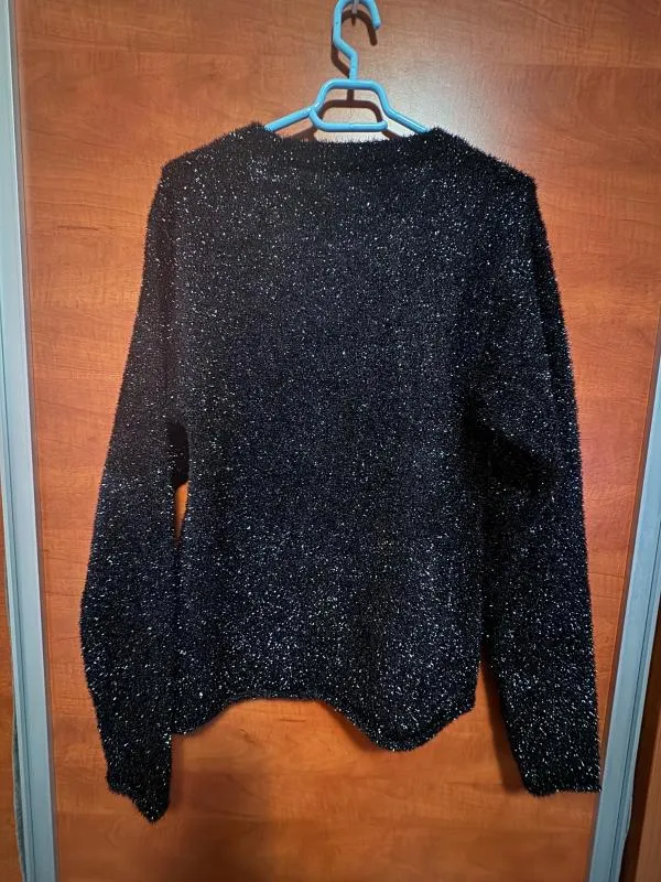Pulover la baza gâtului Zara EU 42 | Negru, Normal, Regular fit, Poliester - Image 3