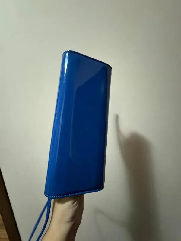 Geantă clutch ANNA CORI | Albastru, Piele lăcuită - Image 4