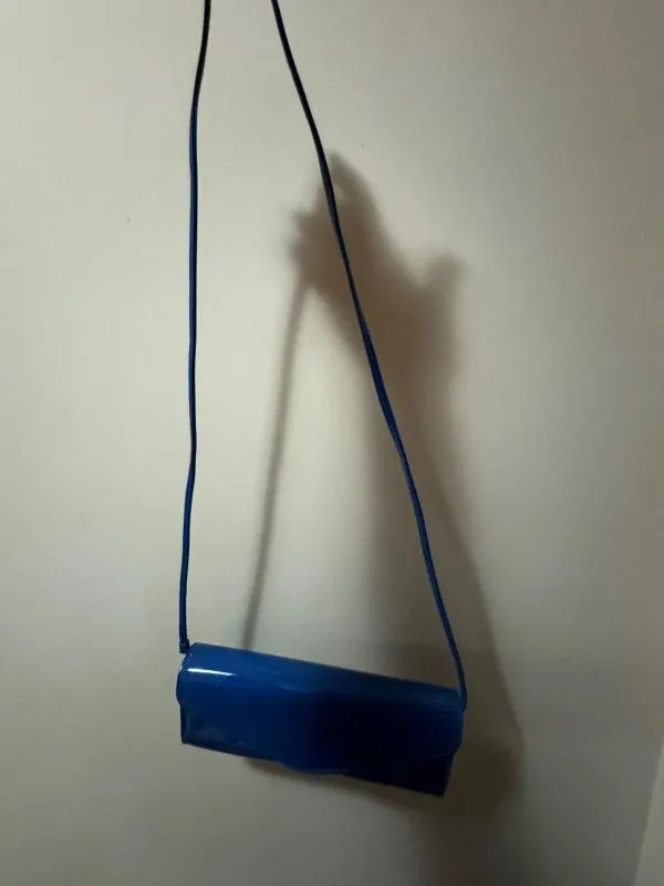 Geantă clutch ANNA CORI | Albastru, Piele lăcuită - Image 5