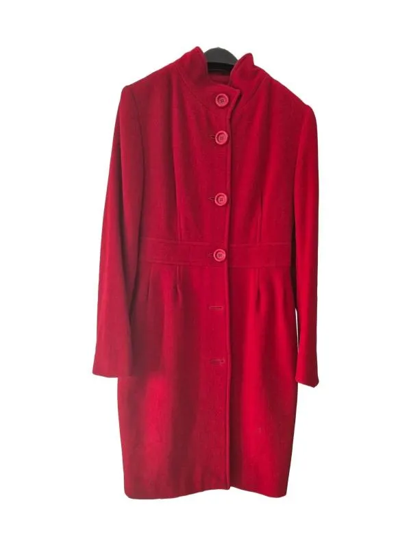 Palton lung Moda Alice EU 36 | Burgundy, Fără glugă