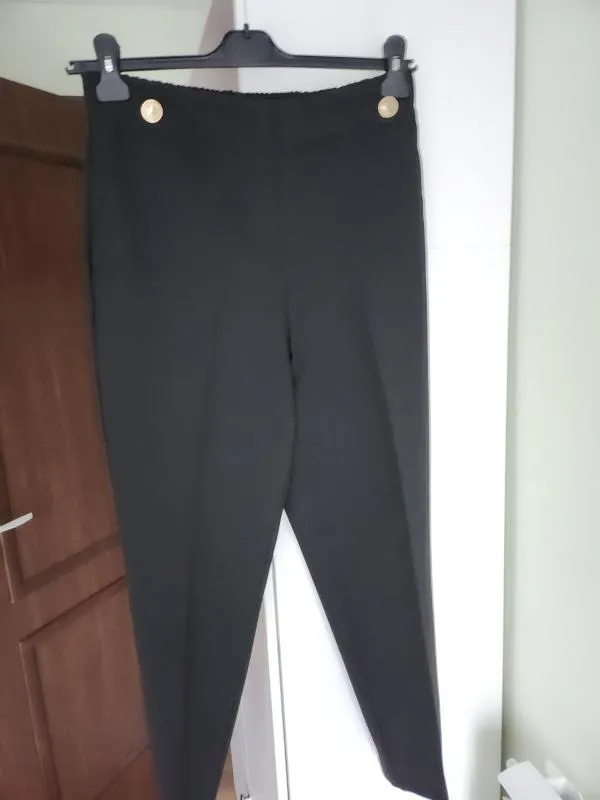 Pantaloni Zara EU 38 | Negru, Lungi, Tapered (Conici) fit - Image 2