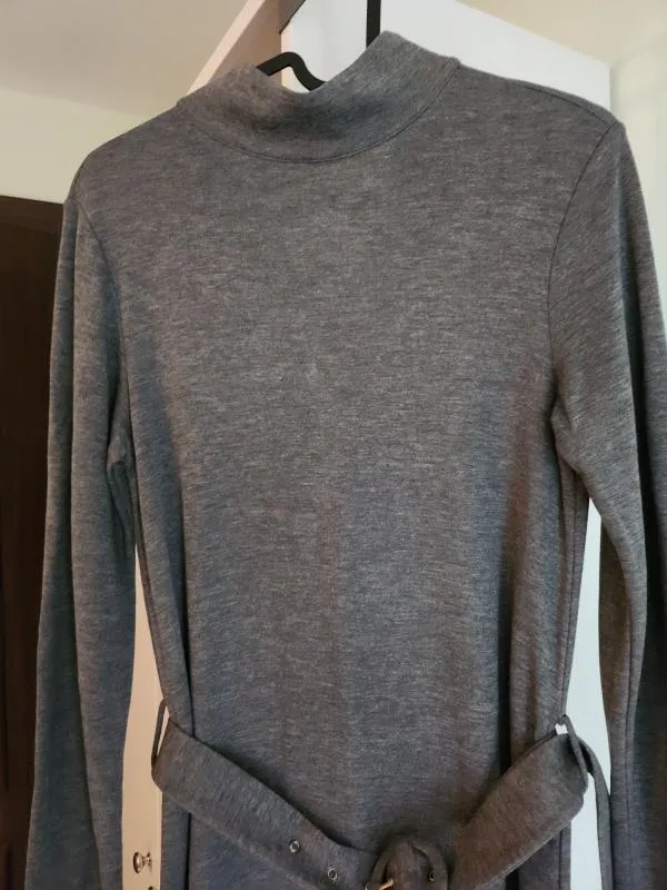 Rochie office Massimo Dutti EU 36 | Gri, Midi, Mânecă lungă - Image 3