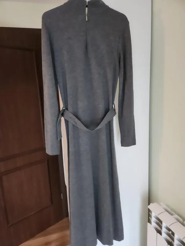 Rochie office Massimo Dutti EU 36 | Gri, Midi, Mânecă lungă - Image 7