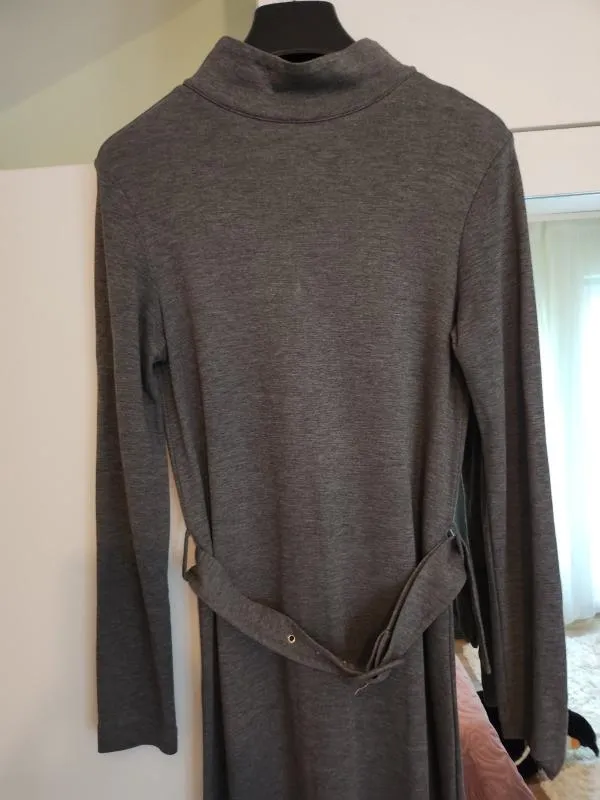 Rochie office Massimo Dutti EU 36 | Gri, Midi, Mânecă lungă - Image 8