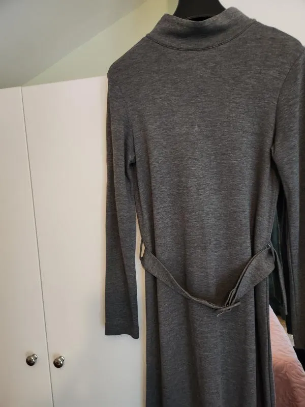 Rochie office Massimo Dutti EU 36 | Gri, Midi, Mânecă lungă - Image 9