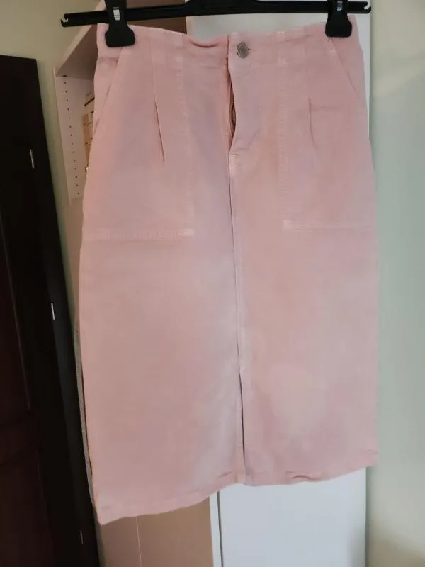 Fustă din denim Marks&spencer EU 38 | Roz, Midi, Talie înaltă - Image 5