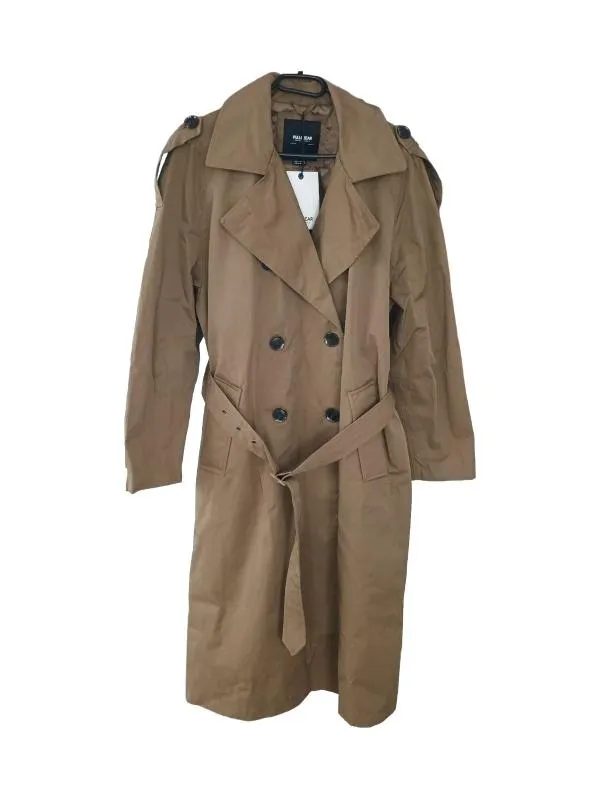 Trenci Pull&Bear EU 42 | Caramel, Fără glugă